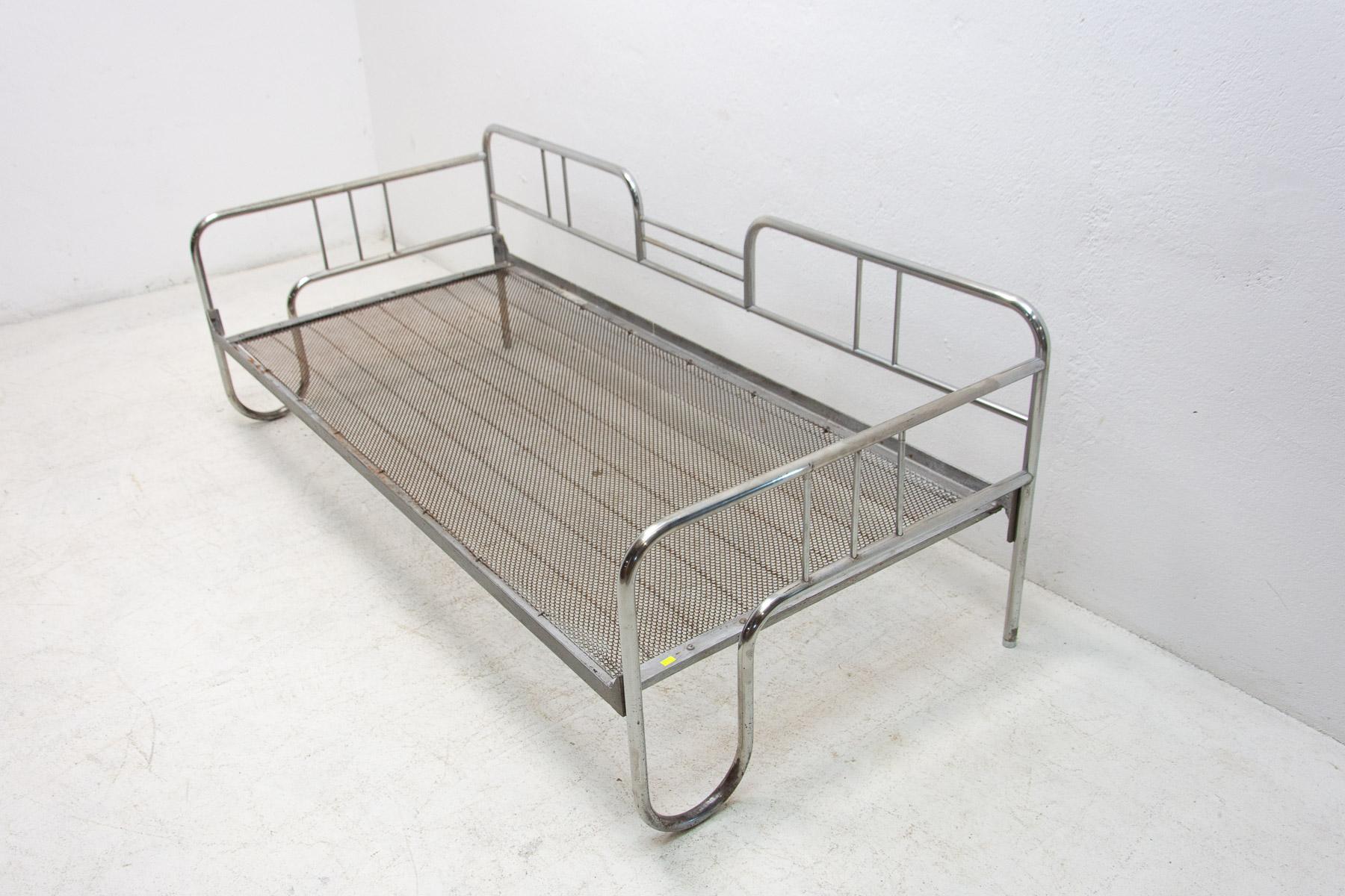 Chromed Bauhaus Sofa, 1930's, Bohemia 2