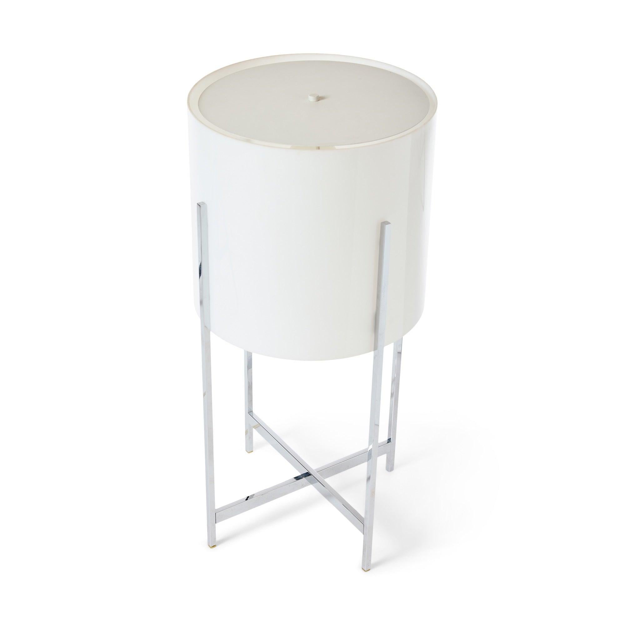 Chromed Brass & Acrylic Table Lamp by Paul Mayen for Habitat, 1955 In Fair Condition For Sale In Sagaponack, NY