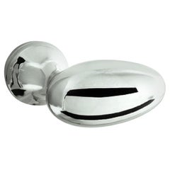 Chromed Bronze Sculptural Ovoid Door Knob by Sardeneli, Paris