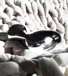 Chromed Bronze Sculptural Ovoid Door Knob by Sardeneli, Paris