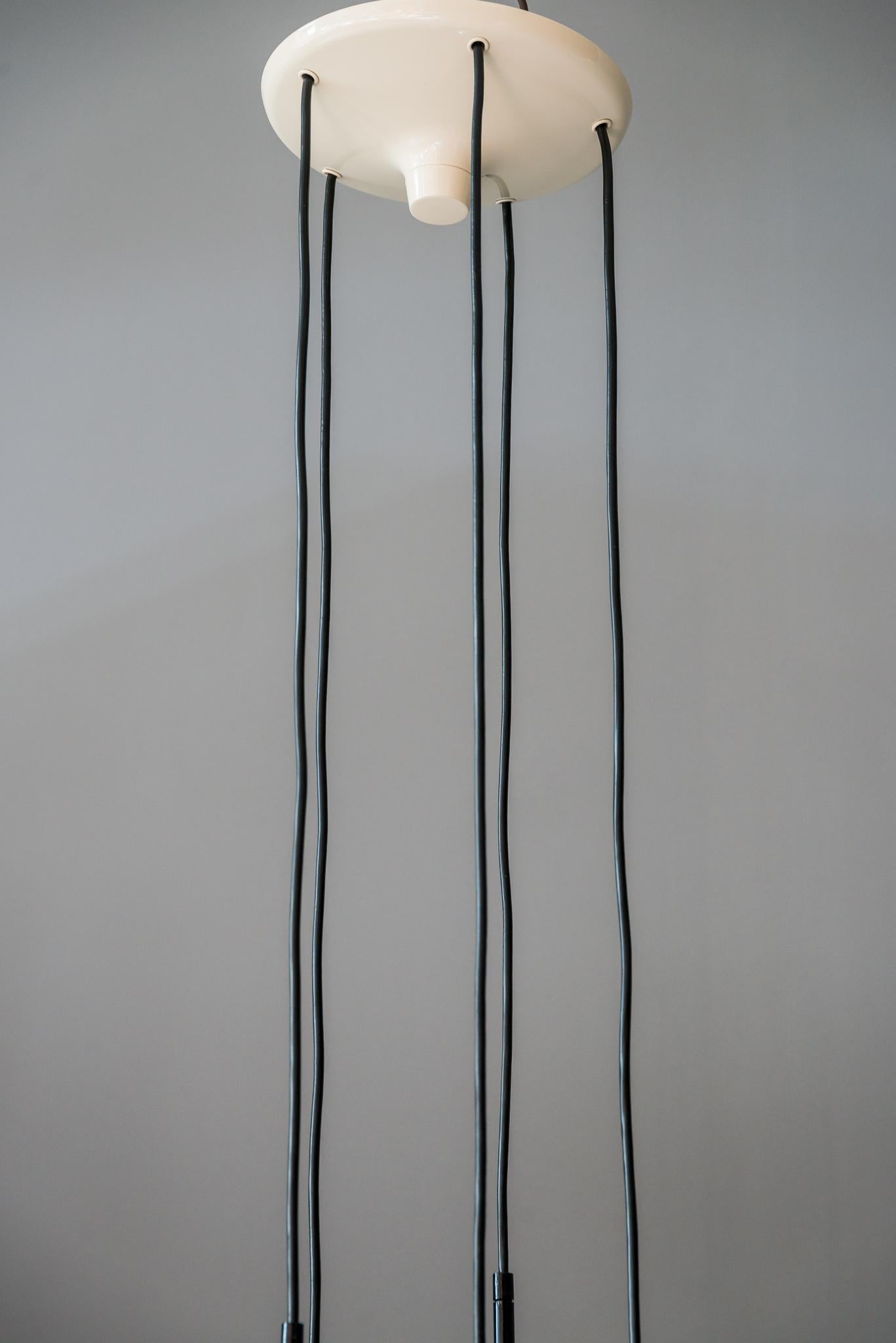 Tedesco Lampadario cromato di Kaiser Leuchten, Germania, anni '60 circa in vendita