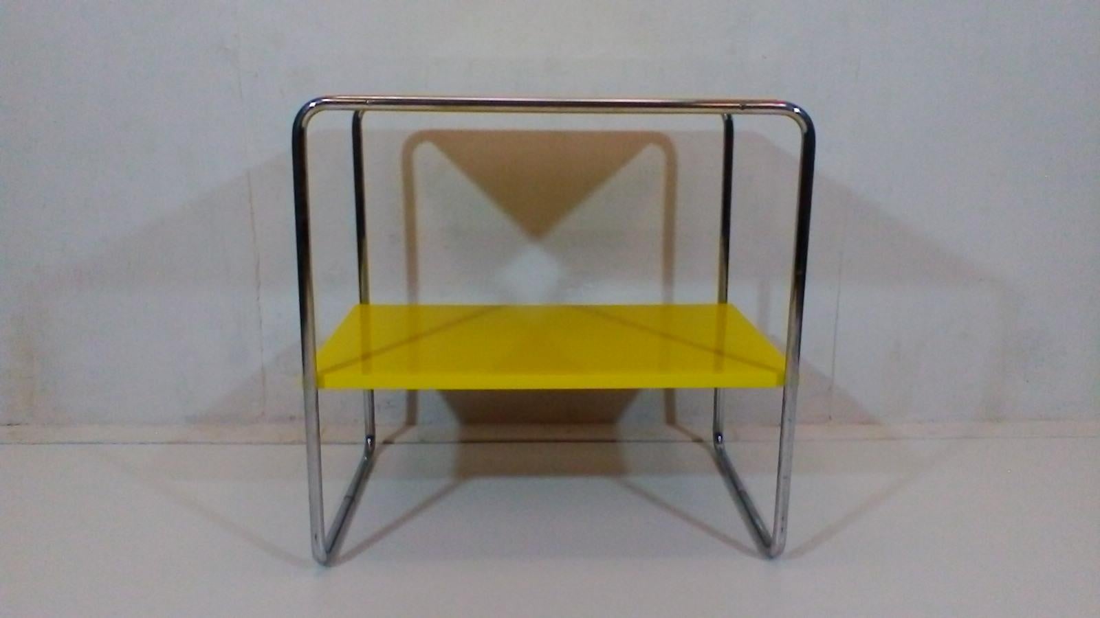 Mid-Century Modern Table basse chromée par Robert Slezák, années 1940 en vente