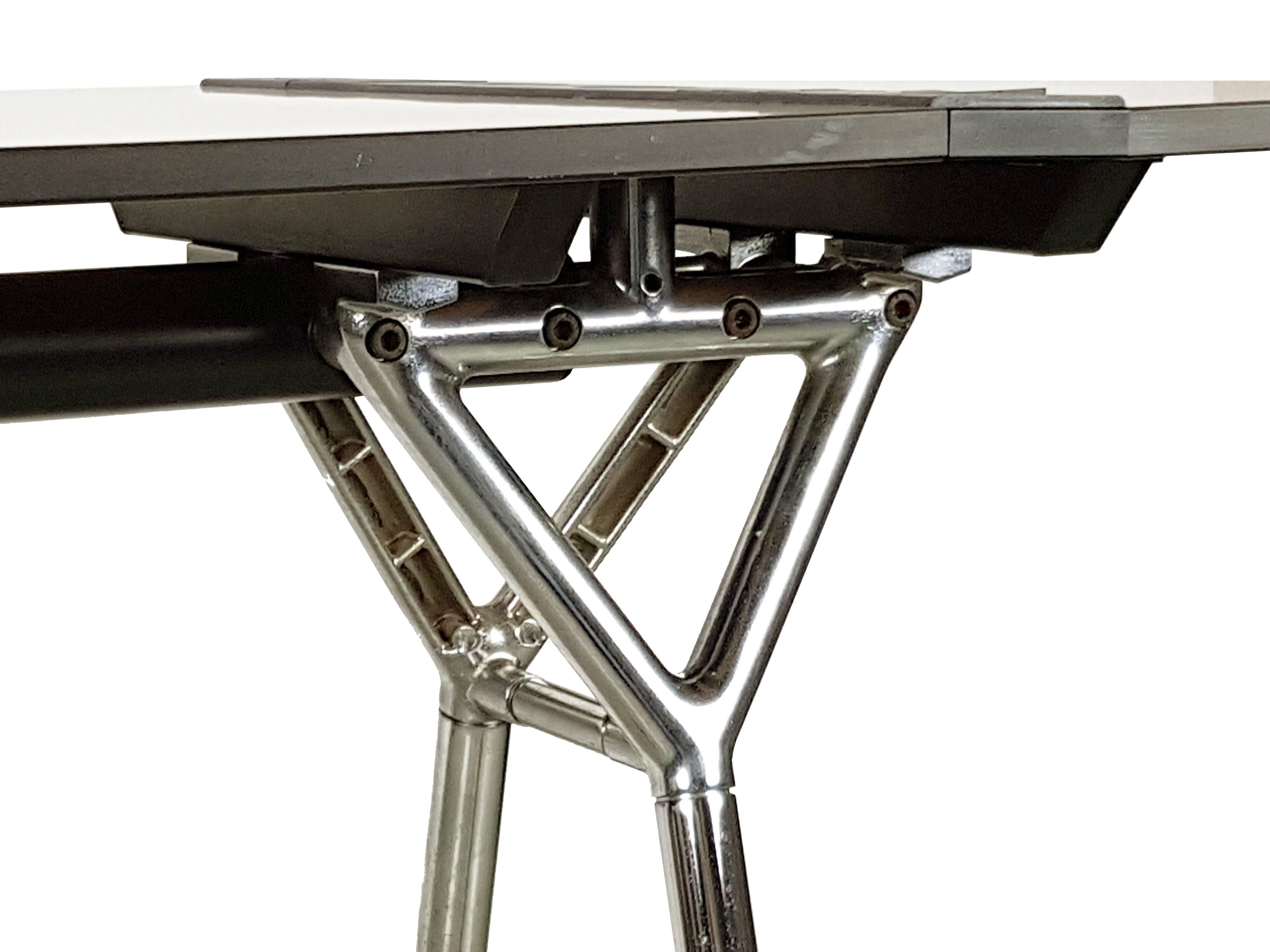 Italian Chromed Metal and Laminated Plastic Desk Nomos by Norman Foster for Tecno, 1987