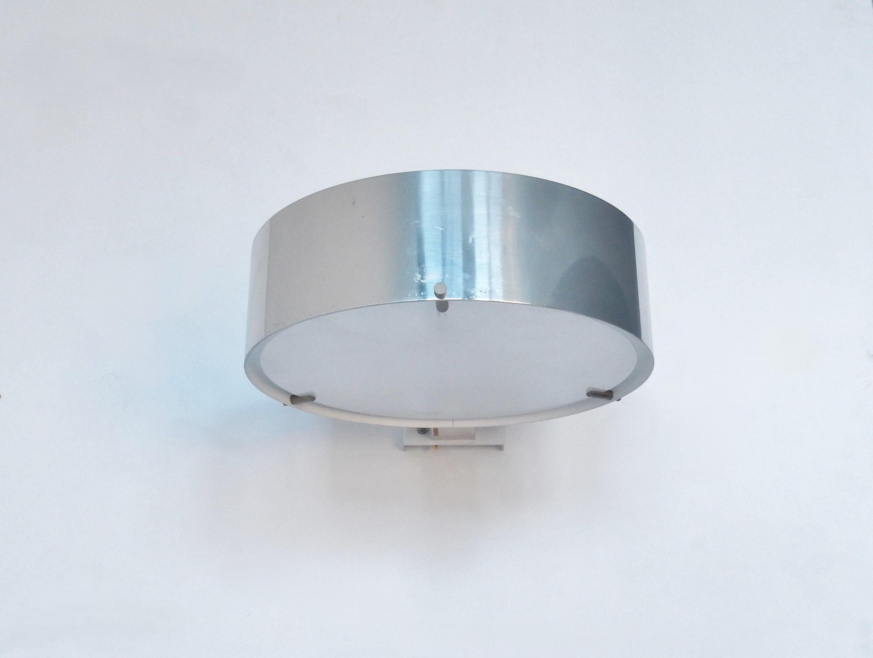 Aplique de metal cromado y cristal de Bruno Gatta para Stilnovo, Italia Años 60 Vidrio en venta