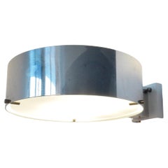 Lampada da parete in metallo cromato e vetro di Bruno Gatta per Stilnovo, Italia anni '60