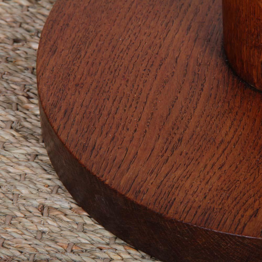 Chromed metal and oak modernist end table, 1930s In condizioni buone in vendita a MONTESSON, FR