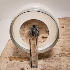 Chromed Metal and Opaline Wall Light by Andre Ricard for Metalarte, Spain, 1970s