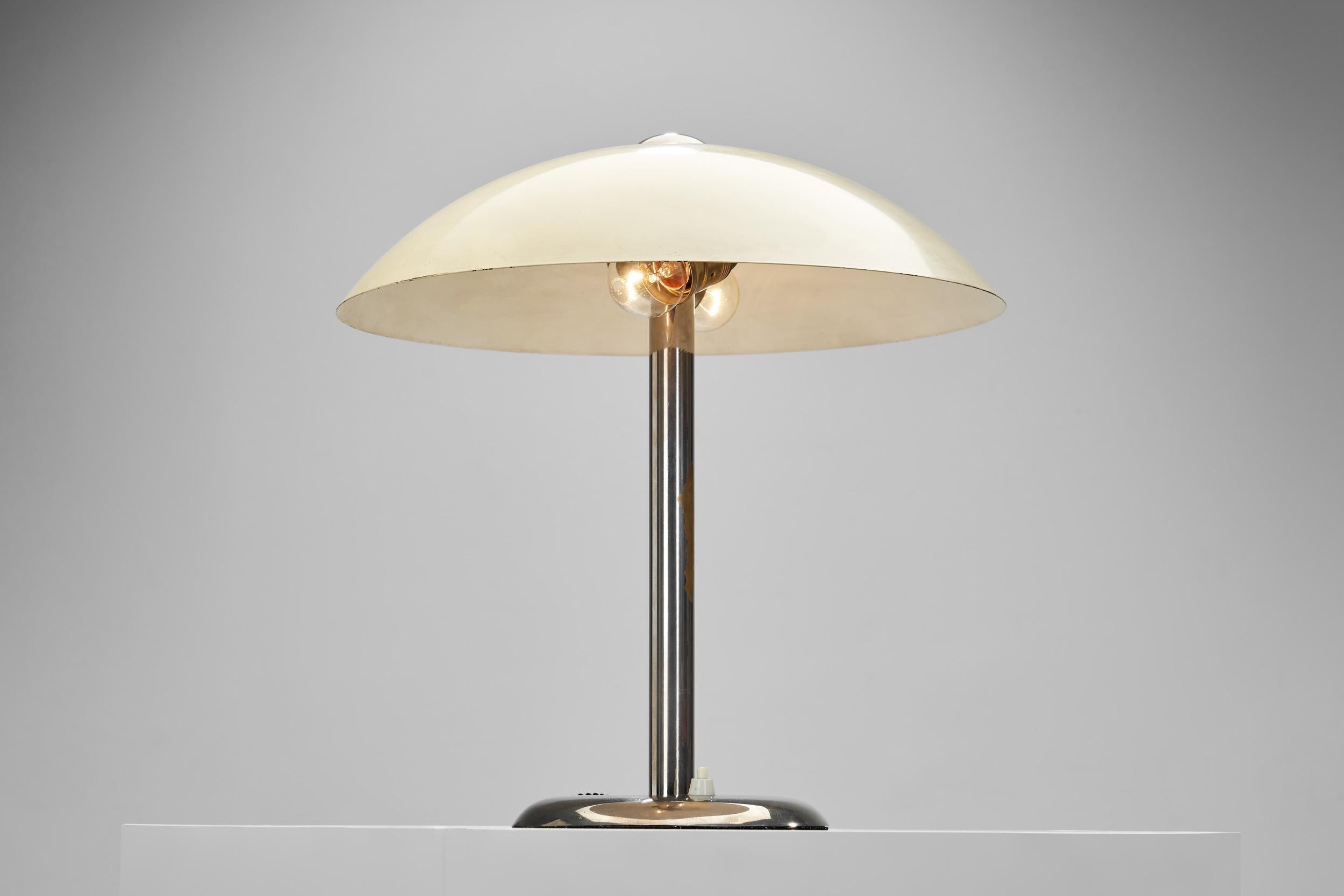 Verchromte Metal Art Deco Tischlampe für WMF Ikora, Deutschland 1930er Jahre im Angebot 8