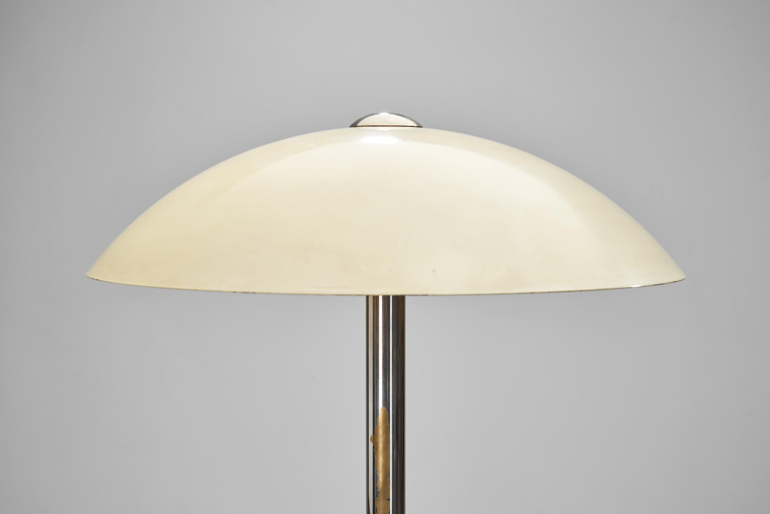 Verchromte Metal Art Deco Tischlampe für WMF Ikora, Deutschland 1930er Jahre im Angebot 2