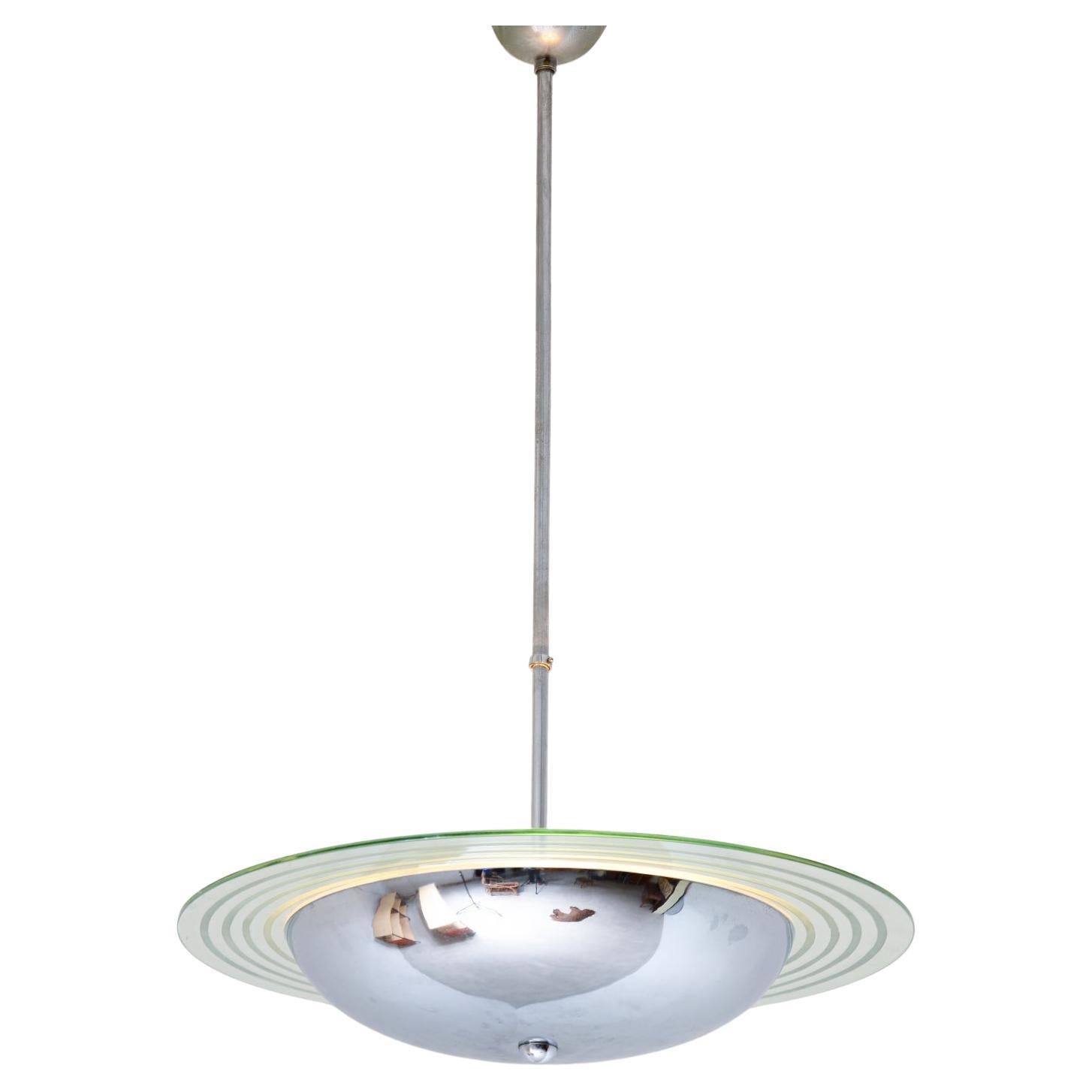 Lampadario in metallo cromato
