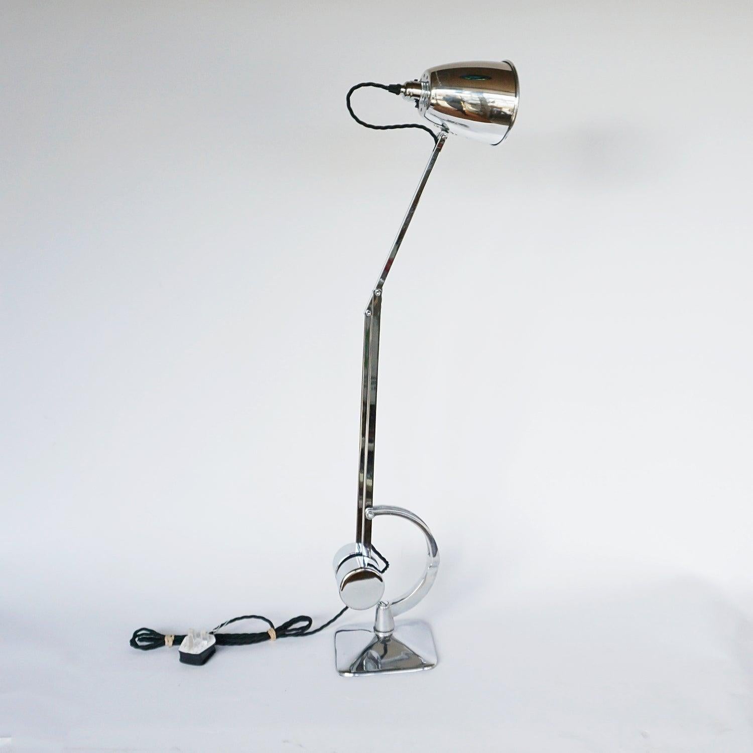 Chromed Metal Desk Lamp by Hadrill & Horstmann Circa 1950 5