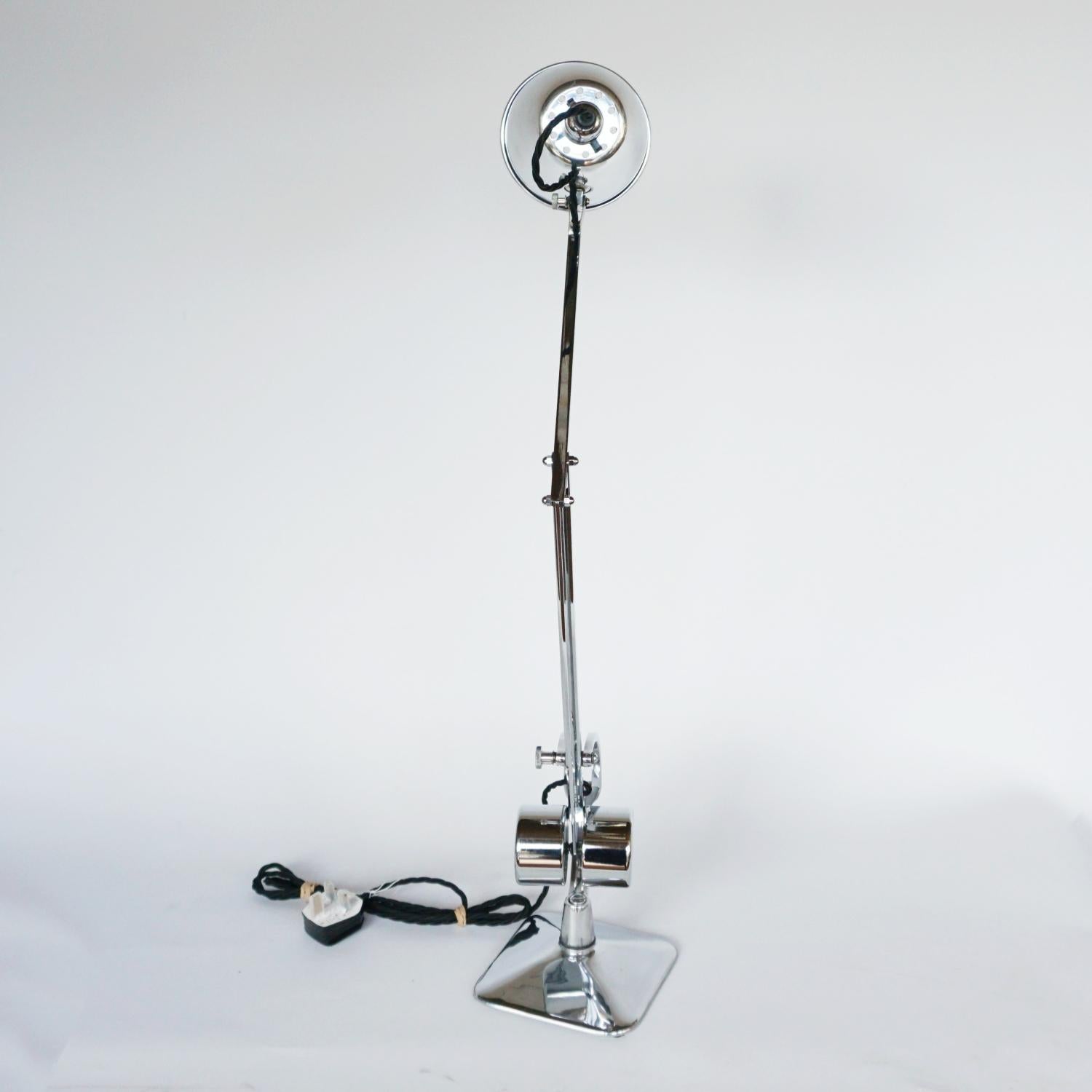 Chromed Metal Desk Lamp by Hadrill & Horstmann Circa 1950 6
