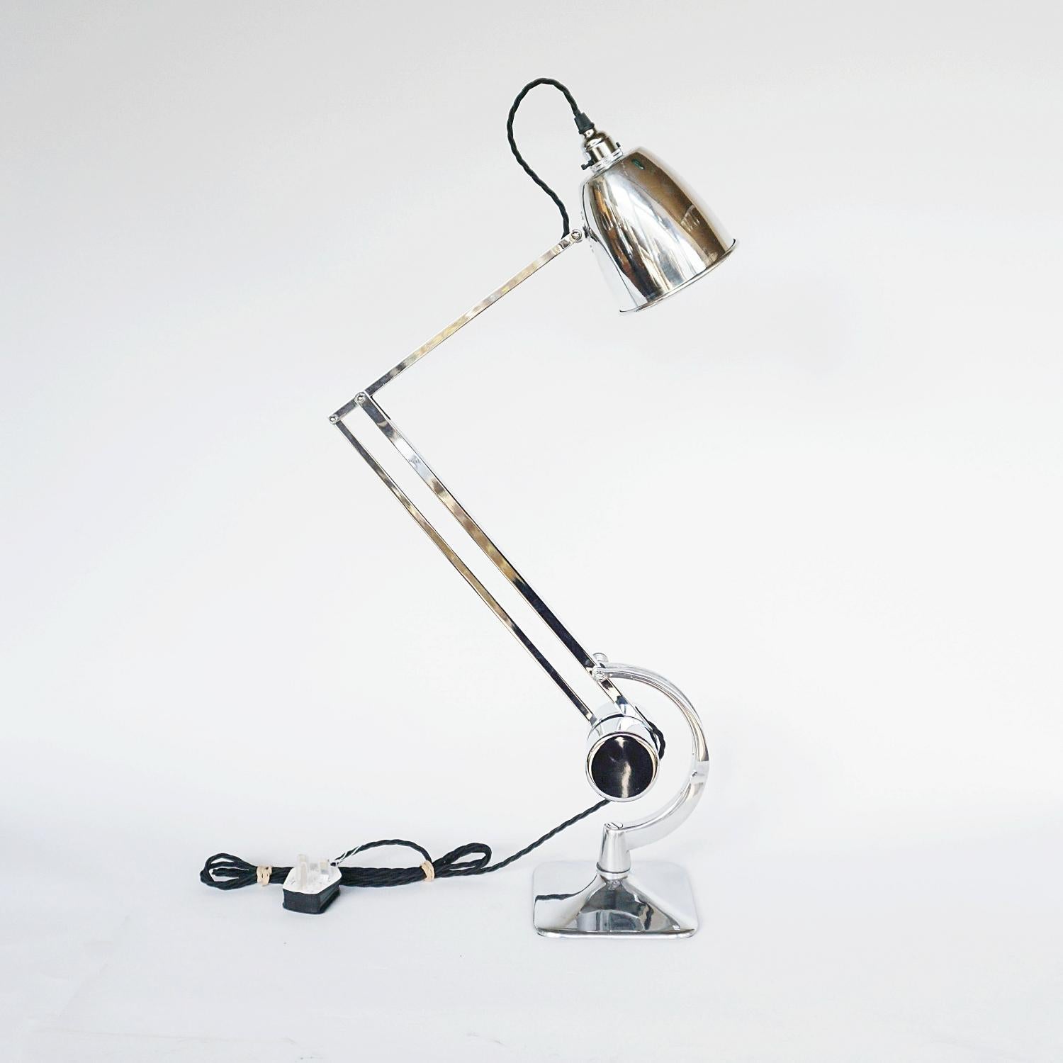 Chromed Metal Desk Lamp by Hadrill & Horstmann Circa 1950 9
