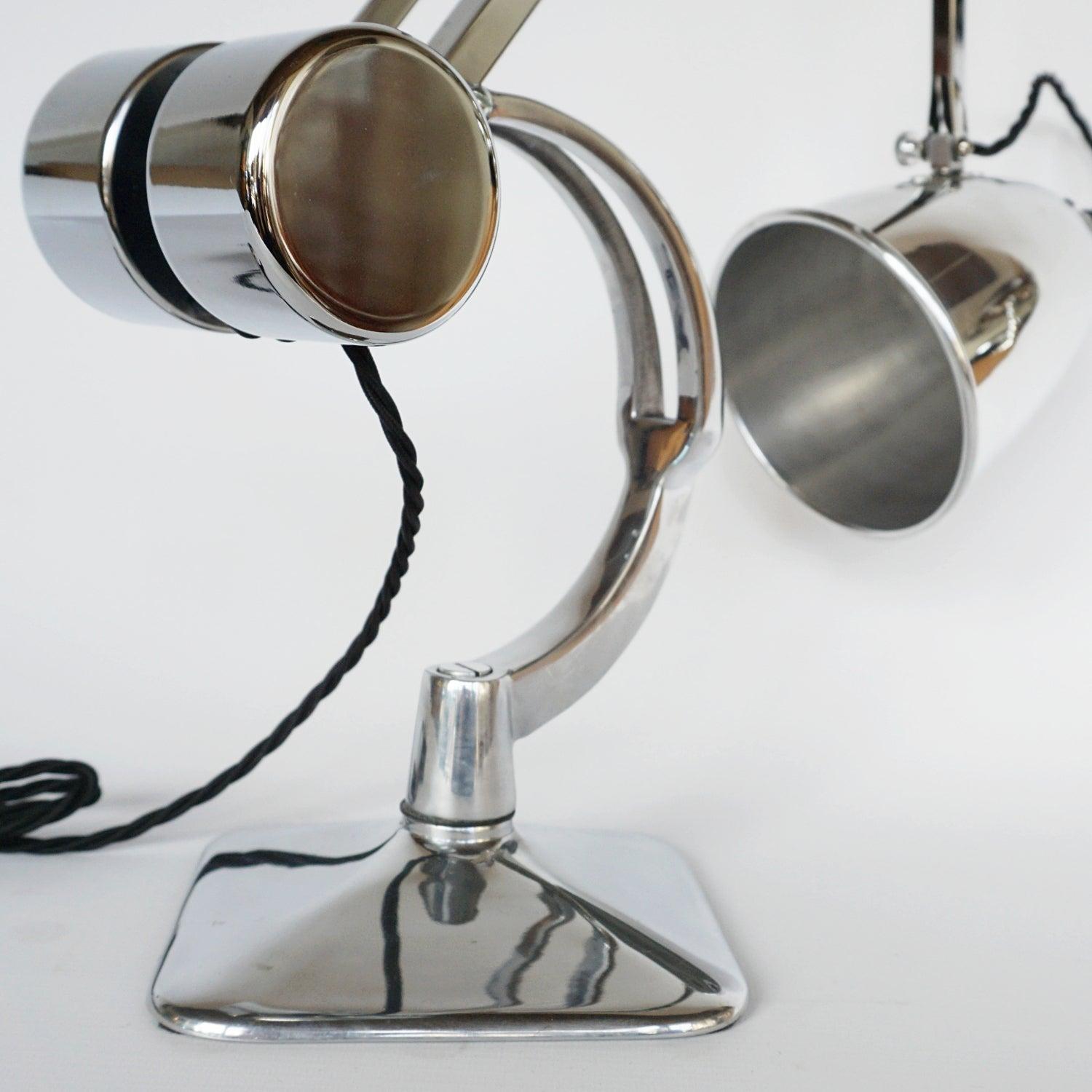 Chromed Metal Desk Lamp by Hadrill & Horstmann Circa 1950 3