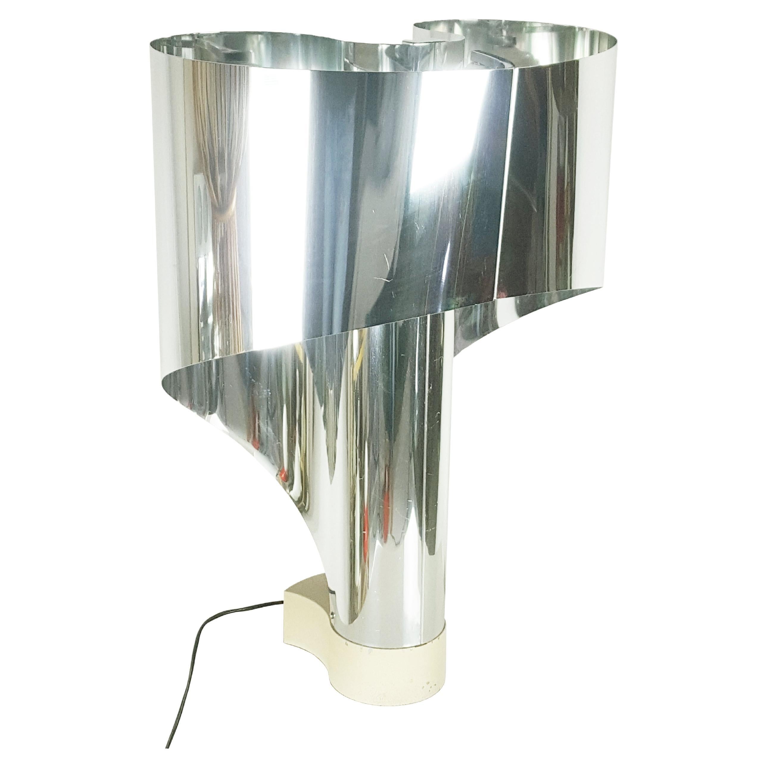 Chromed & painted metal Spinnaker table lamp by Corsini & Wiskemann for Stilnovo For Sale