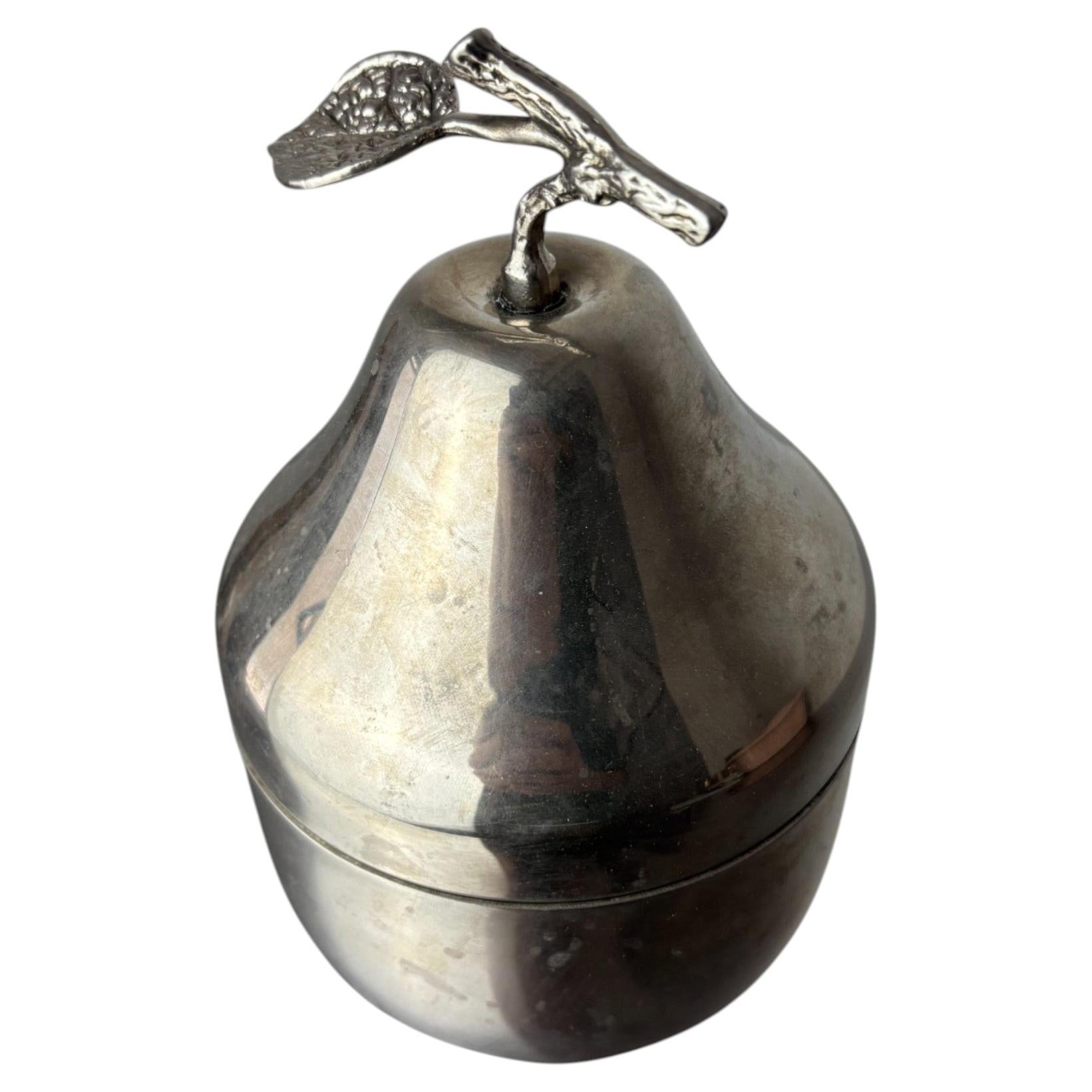 Chromed Pear shape Ice Bucket, Italy, 1970s For Sale