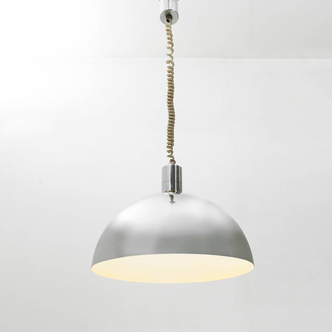 Mid-Century Modern Chromed Pendant Lamp Model AM-AS, Franco Albini for Sirrah, 1960s