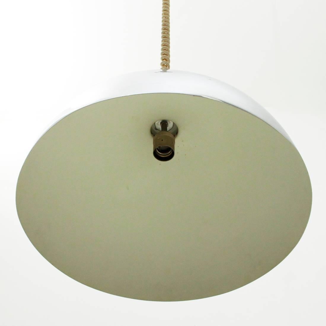 Italian Chromed Pendant Lamp Model AM-AS, Franco Albini for Sirrah, 1960s