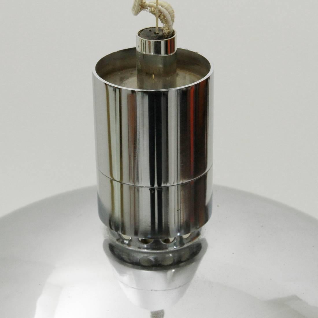Metal Chromed Pendant Lamp Model AM-AS, Franco Albini for Sirrah, 1960s