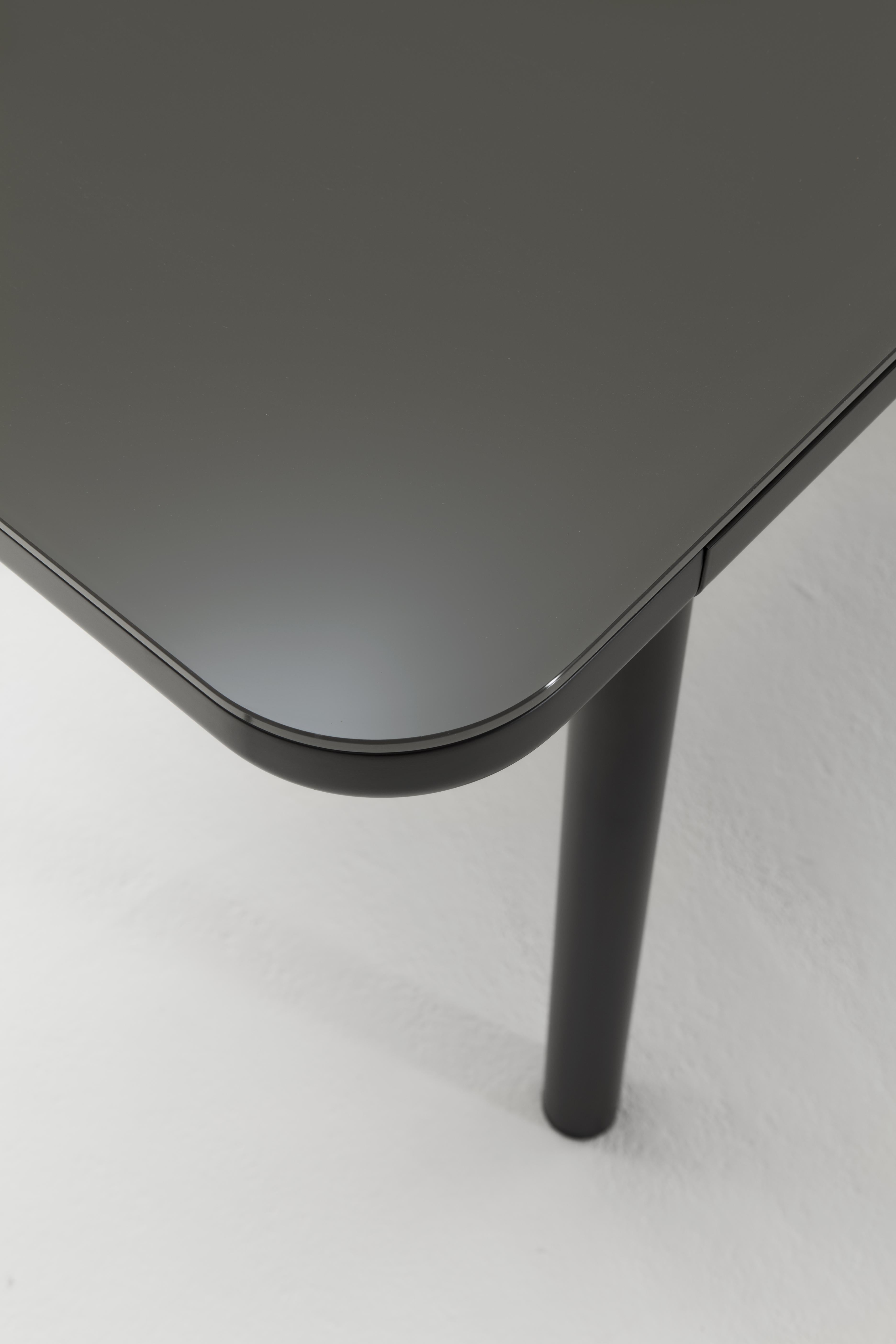Lacquered Chromed Point Neuf Table by Rodolfo Dordoni For Sale