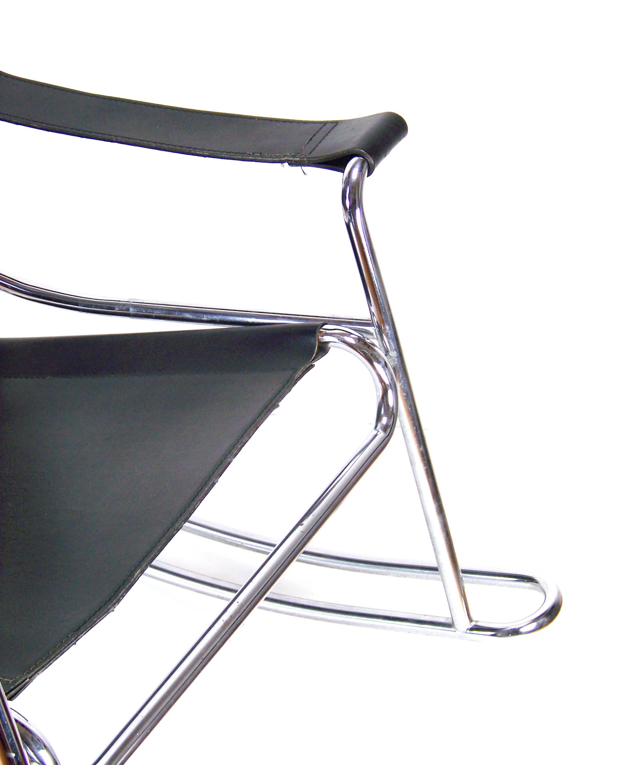 Chromed Rocking Chair, circa 2000 In Good Condition In Praha, CZ