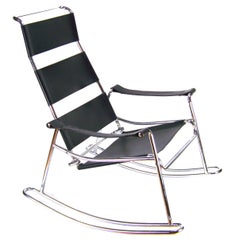 Antique Chromed Rocking Chair, circa 2000