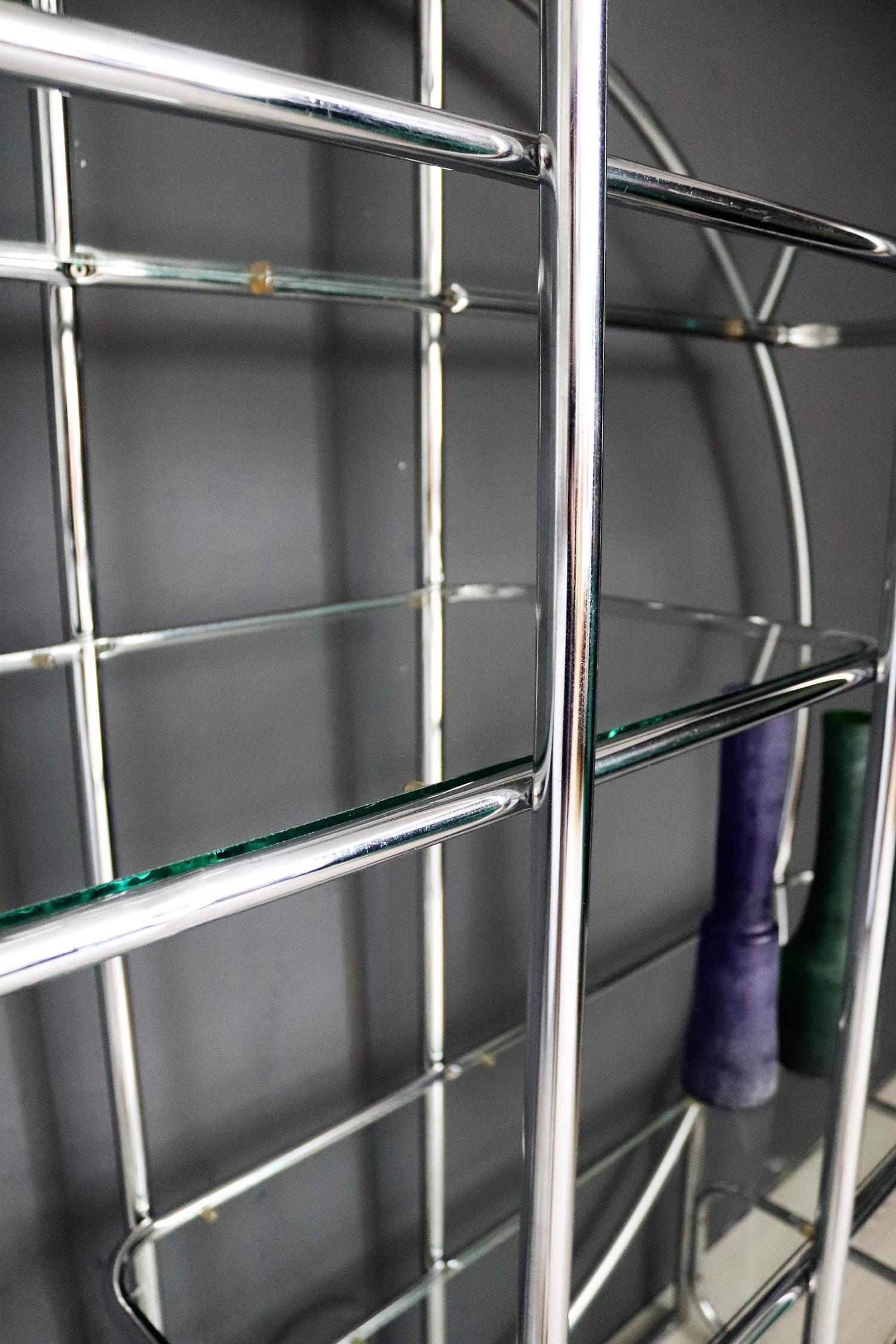 Late 20th Century Chromed Shelf in the Art Deco Style, 1970s