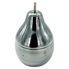 Chromed Silver Plate Pear Italian Ice Bucket, 1970s