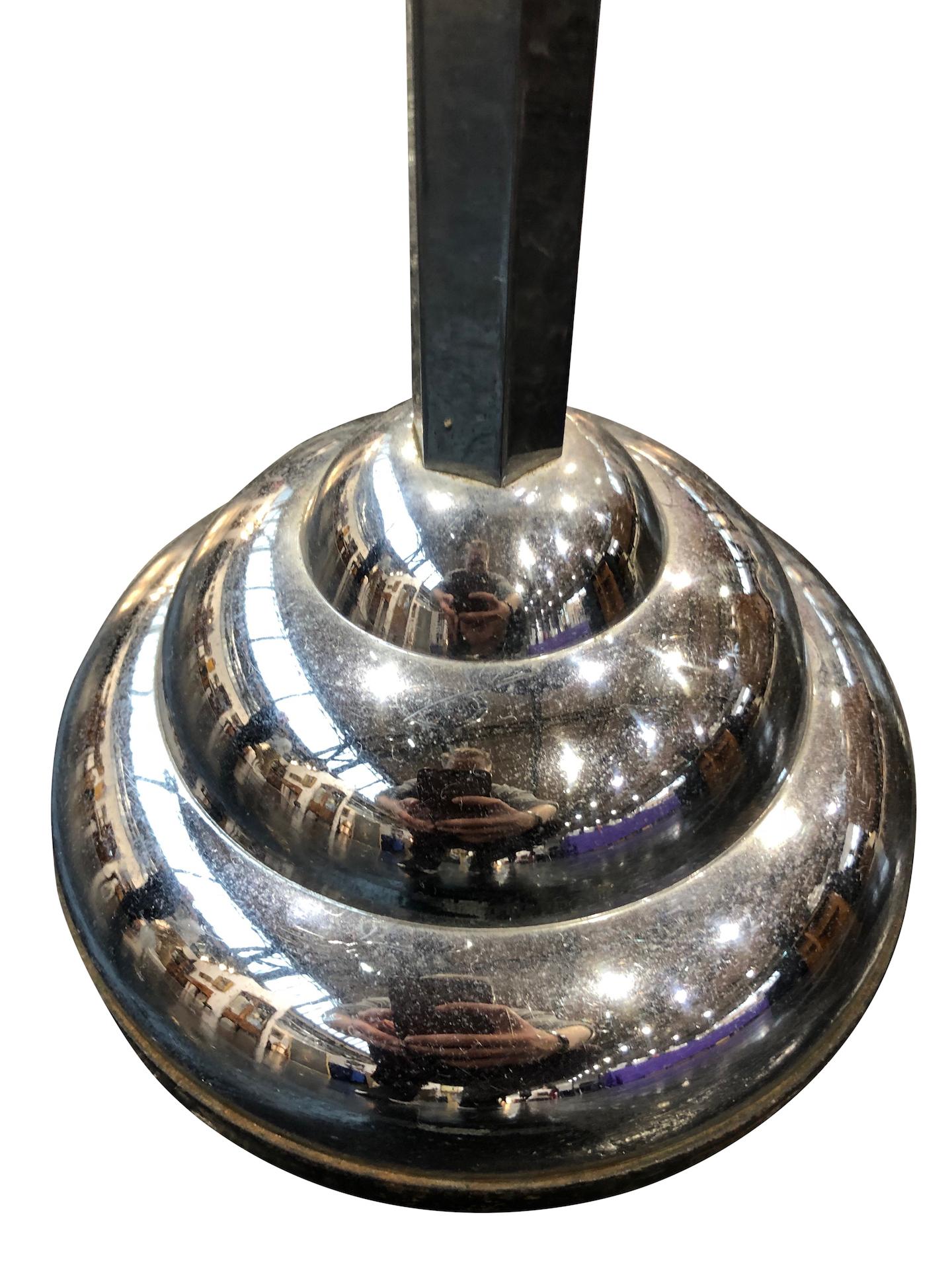Chromed Smokers Stand with Bakelite Ashtray, Art Deco, France, 1930s 1