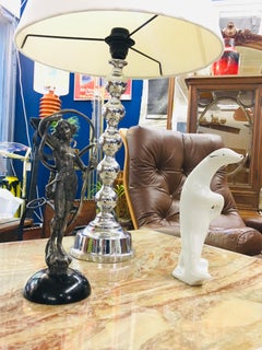 Late 20th Century Table Lamp with Chrome Plated Stacked Orb Base 1970s