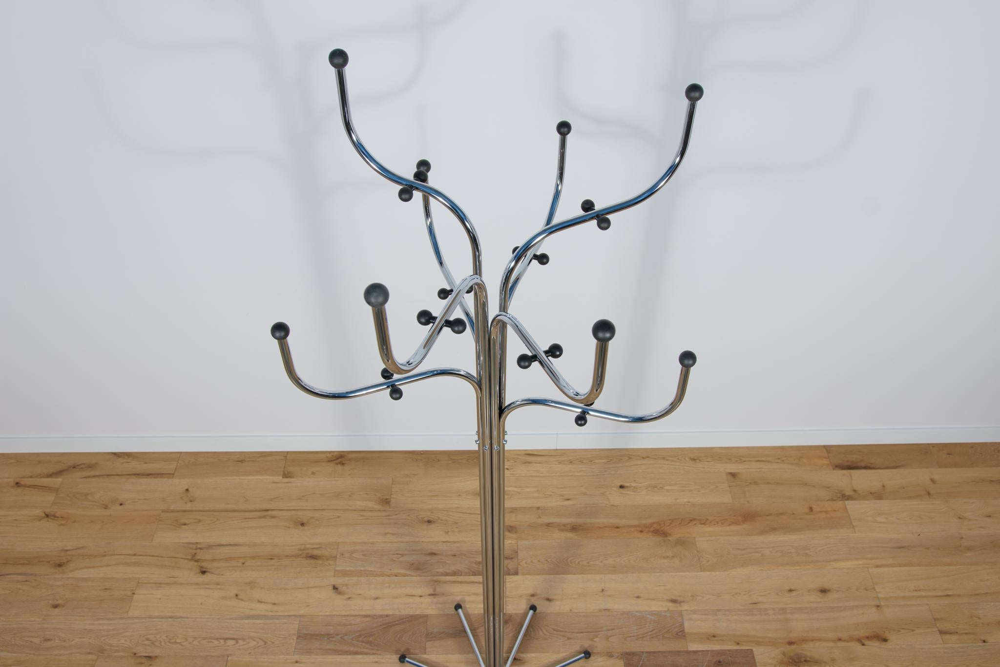 Mid-Century Modern Chromed Steel Coat Rack Coat Tree by Sidse Werner for Fritz Hansen, 1970s For Sale