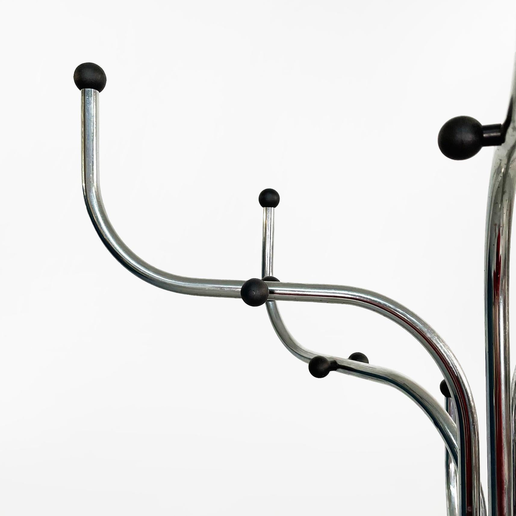 Chromed steel coatrack 'Coat Tree' by Sidse Werner for Fritz Hansen, 1971 In Good Condition For Sale In MIlano, IT