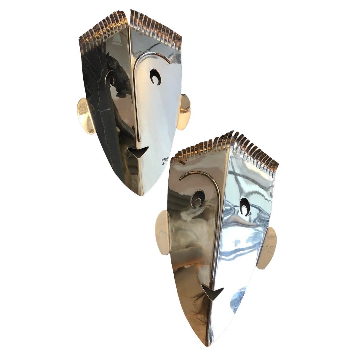 Chromed steel faces, Designer: Marcelo Peña, 2013 For Sale