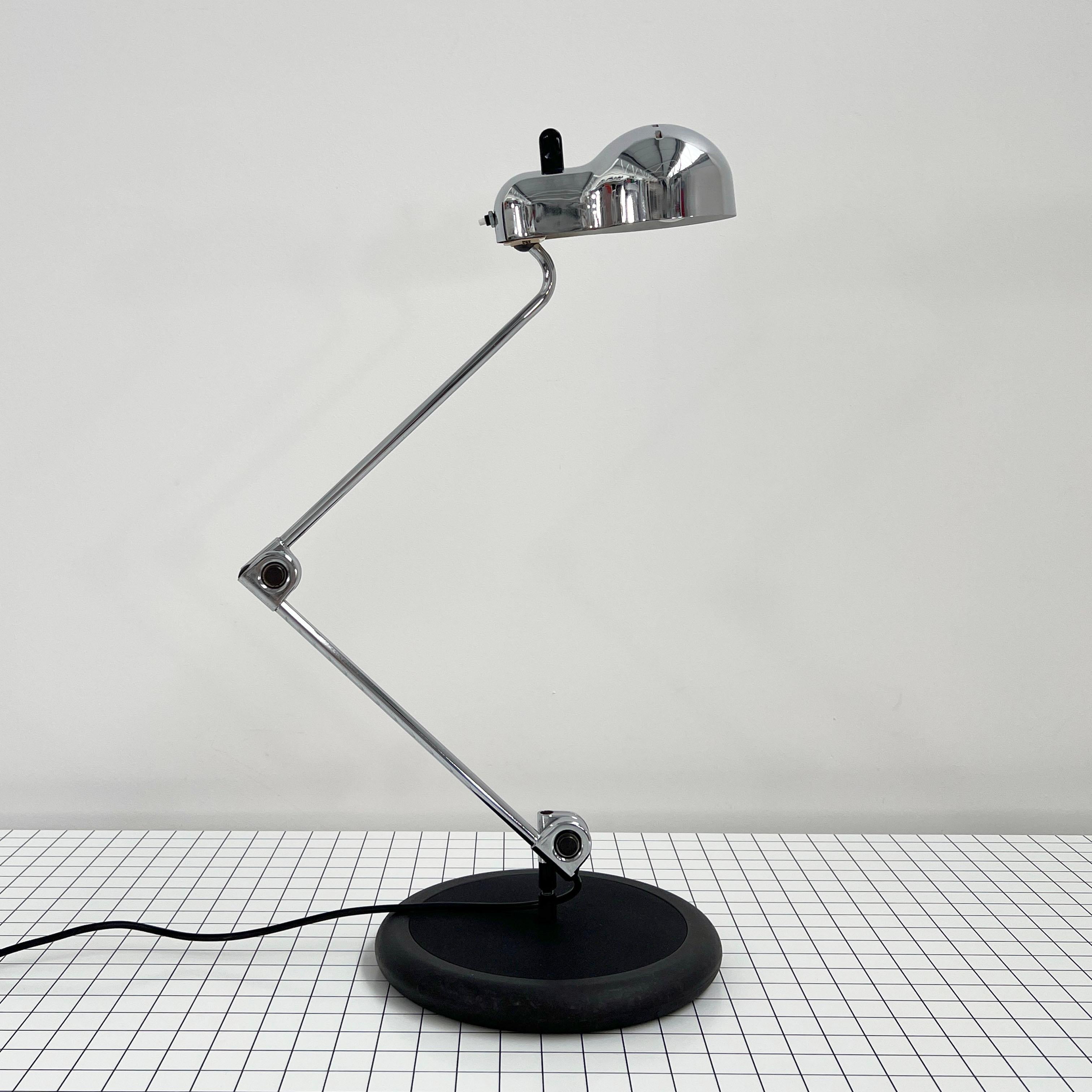 Mid-Century Modern Chromed Topo Desk Lamp by Joe Colombo for Stilnovo, 1970s