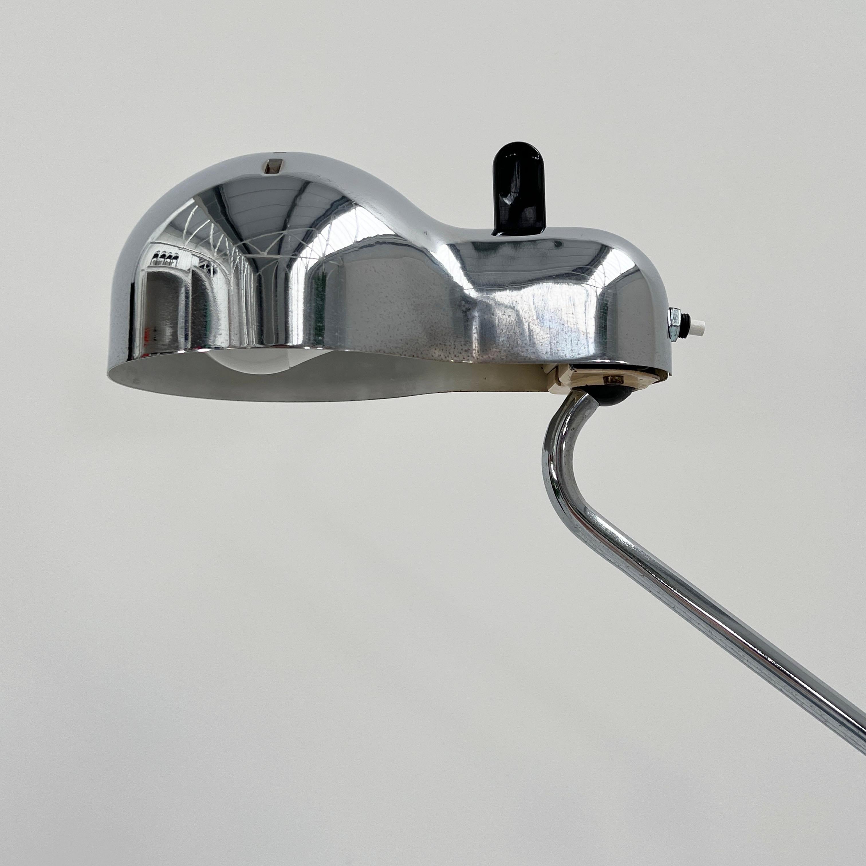 Chromed Topo Desk Lamp by Joe Colombo for Stilnovo, 1970s In Good Condition In Ixelles, Bruxelles