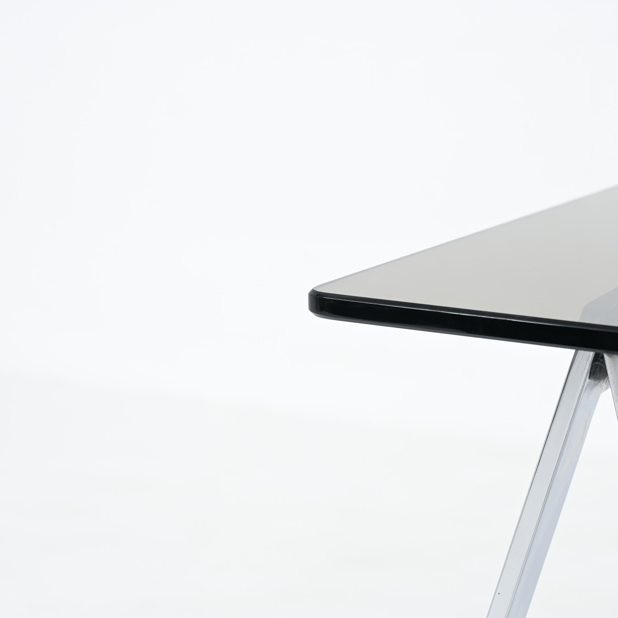 Chromed Trestles Table and Folding Chair by Elios Colle d'Elsa For Sale 4