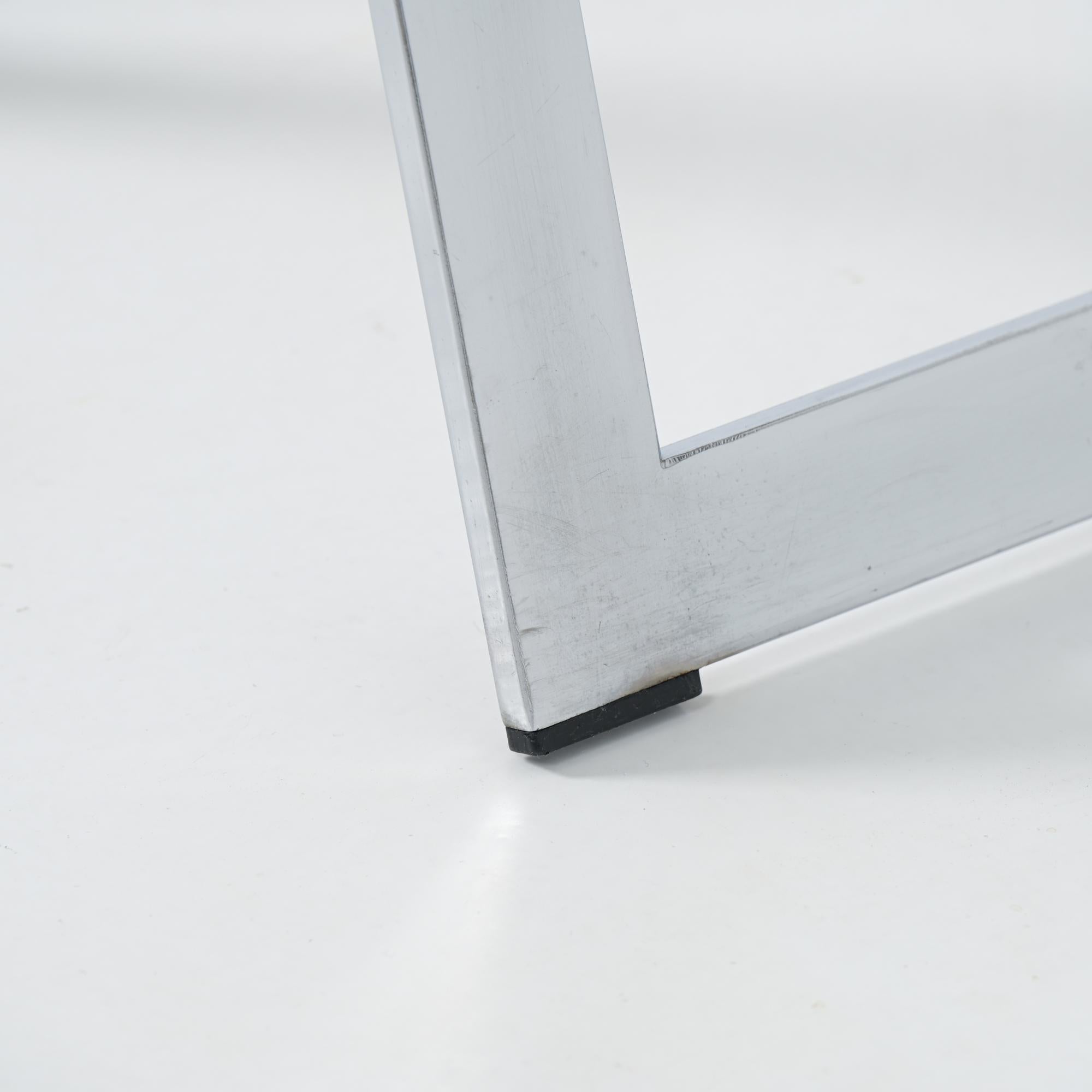 Chromed Trestles Table and Folding Chair by Elios Colle d'Elsa For Sale 5