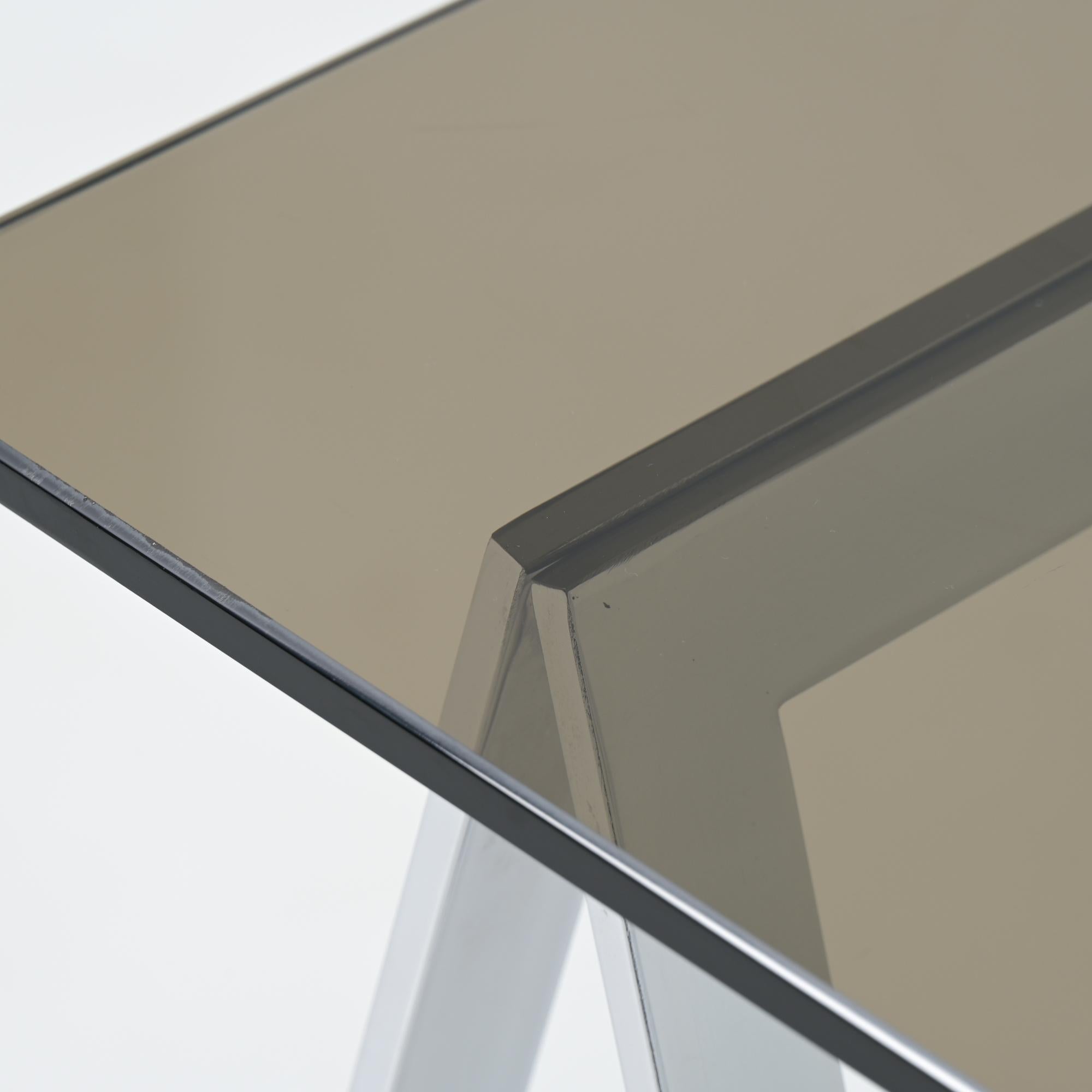 Chromed Trestles Table and Folding Chair by Elios Colle d'Elsa For Sale 3