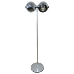 Chromed Tripod Spotlight with Two Spherical Lights from Erco, Germany, 1970s