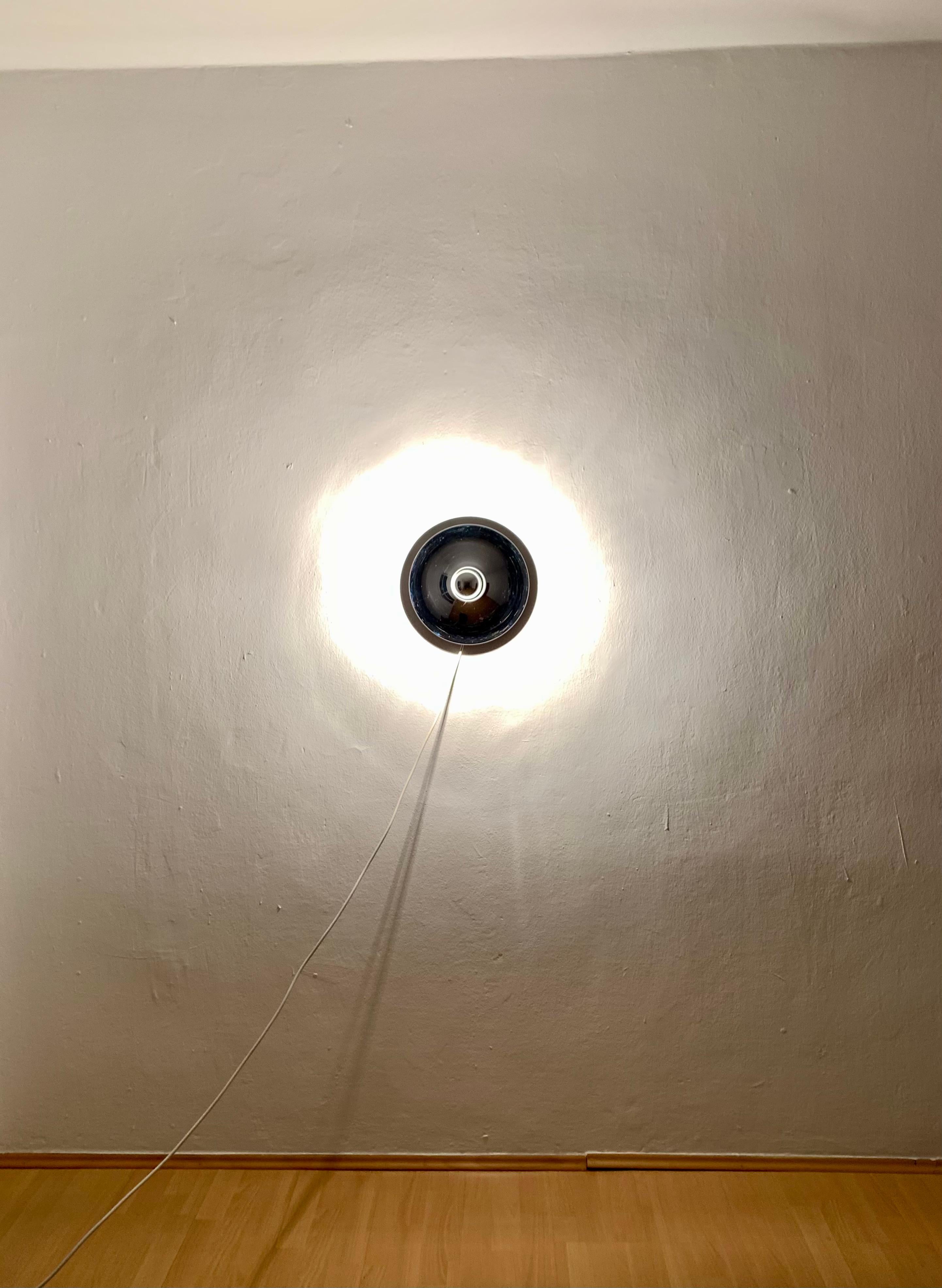 Chromed Ufo Wall or Ceiling Lamp from Sölken In Good Condition For Sale In München, DE