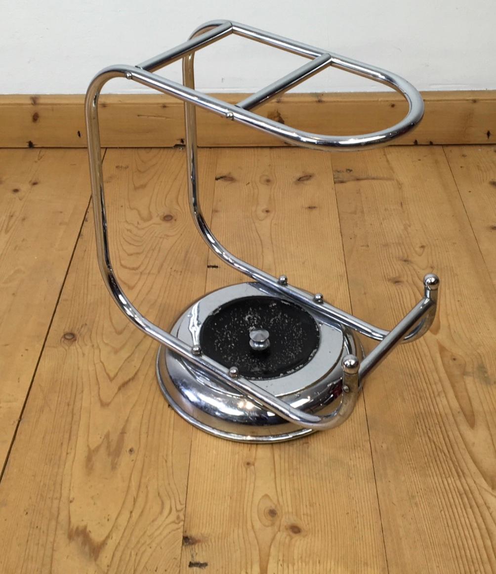 Chromed Umbrella Stand by Demeyere Belgium For Sale 8