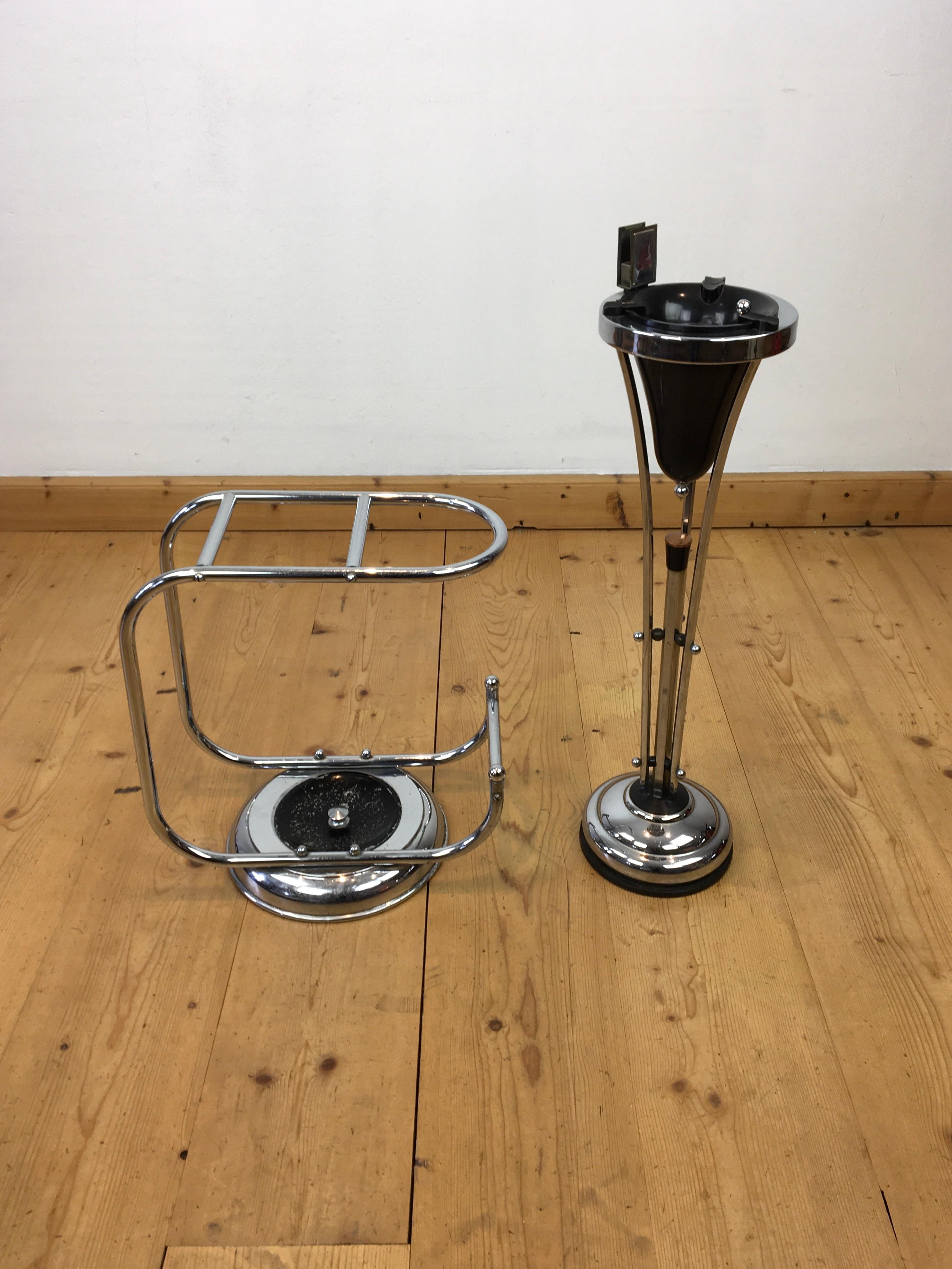 Chromed Umbrella Stand by Demeyere Belgium For Sale 9