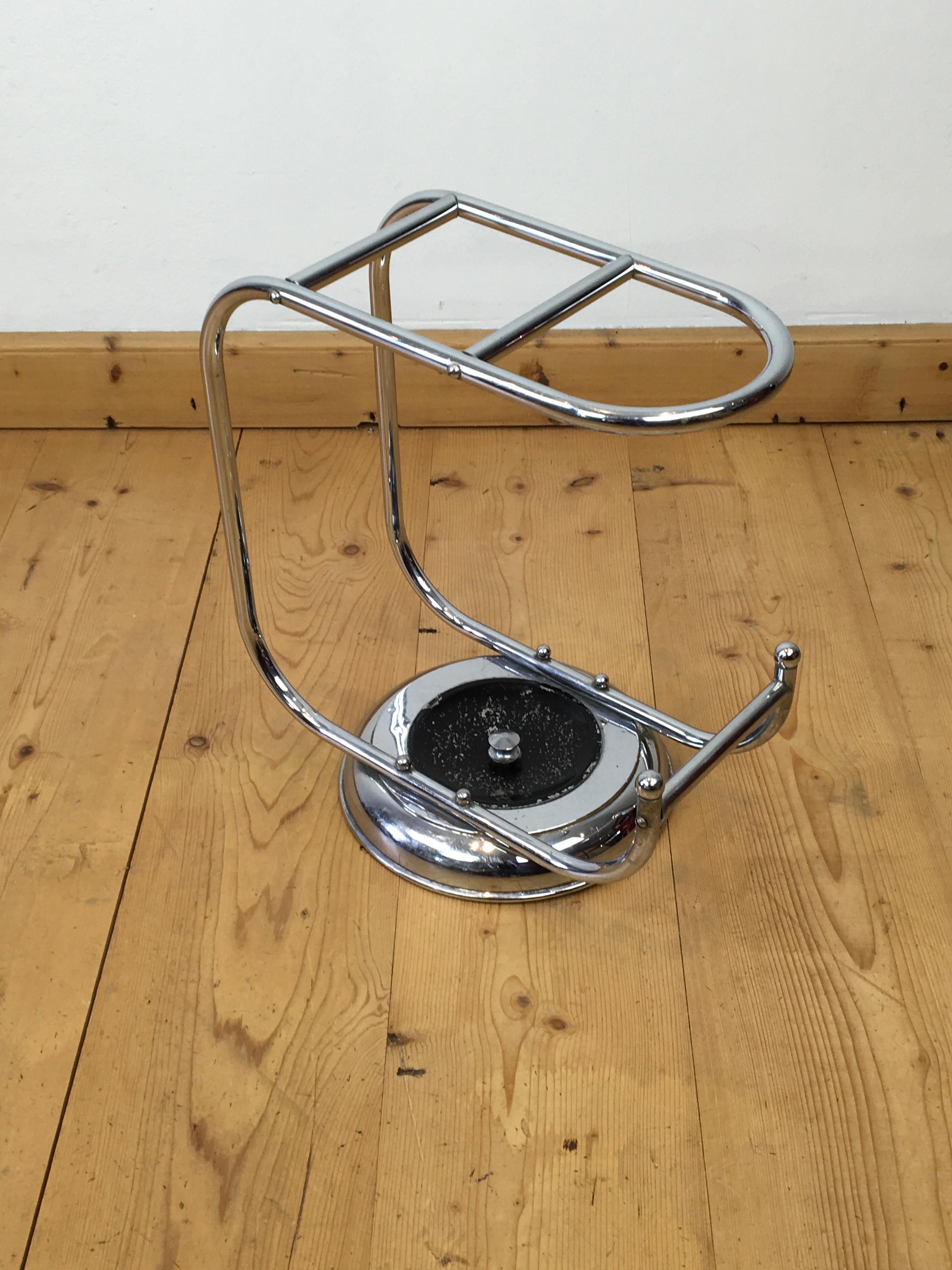 Metal Chromed Umbrella Stand by Demeyere Belgium For Sale