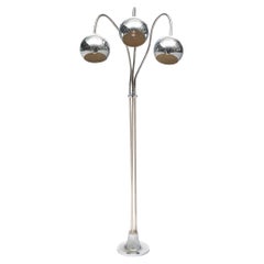 Chromed Used Italian Floor Lamp