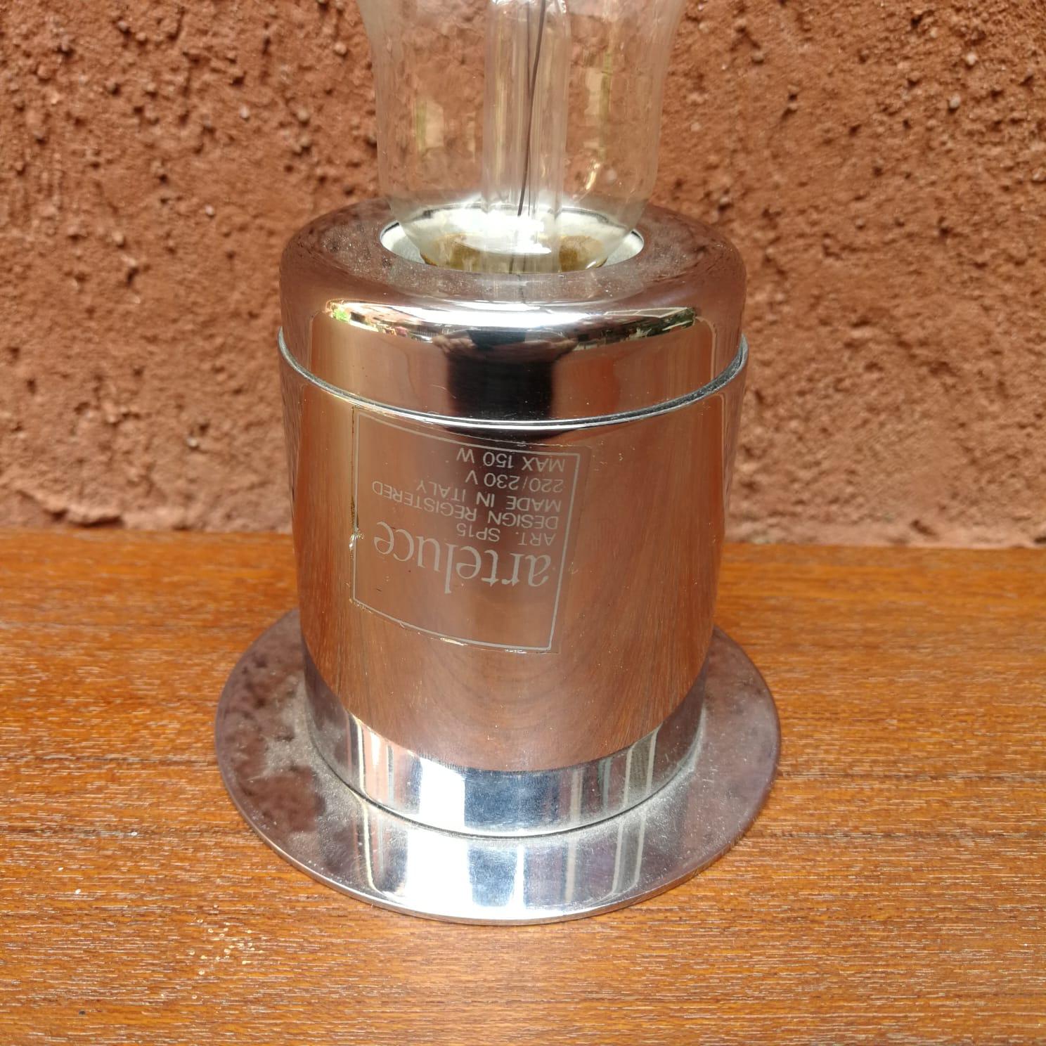 Chromed wall lamp Mod. SP15 by Gino Sarfatti for Arteluce, 1960 In Excellent Condition In MIlano, IT