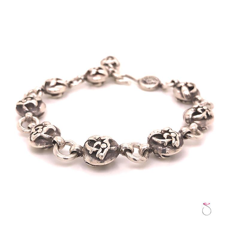 Women's or Men's Chromehearts Dragon Chain Bracelet in Sterling Silver