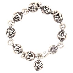 Chromherzen Kette Armband aus Sterlingsilber