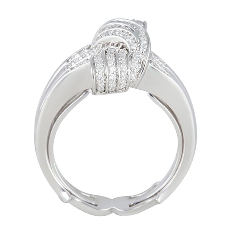 Moderne Bague en or blanc 18 carats Chromia 0,54 ct de diamant blanc (D-Flawless) en vente