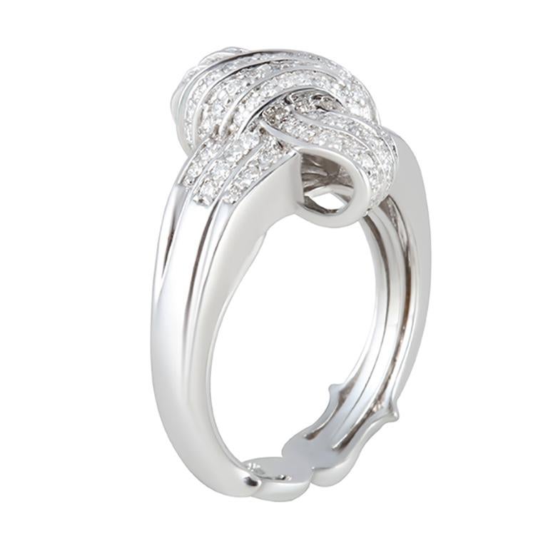 Taille brillant Bague en or blanc 18 carats Chromia 0,54 ct de diamant blanc (D-Flawless) en vente