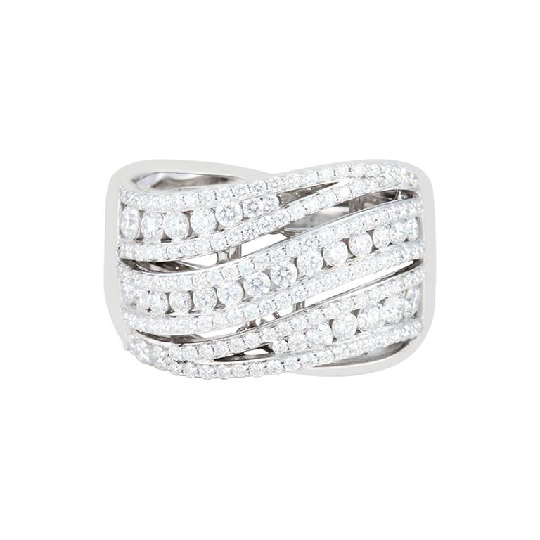 Anello con diamante bianco da 1,22 carati (senza difetti) in oro bianco 18K In condizioni ottime in vendita a New York, NY